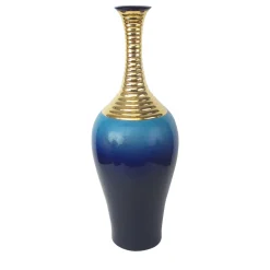 Sambuco Vaso oro e blu> Bottiglie Decorative