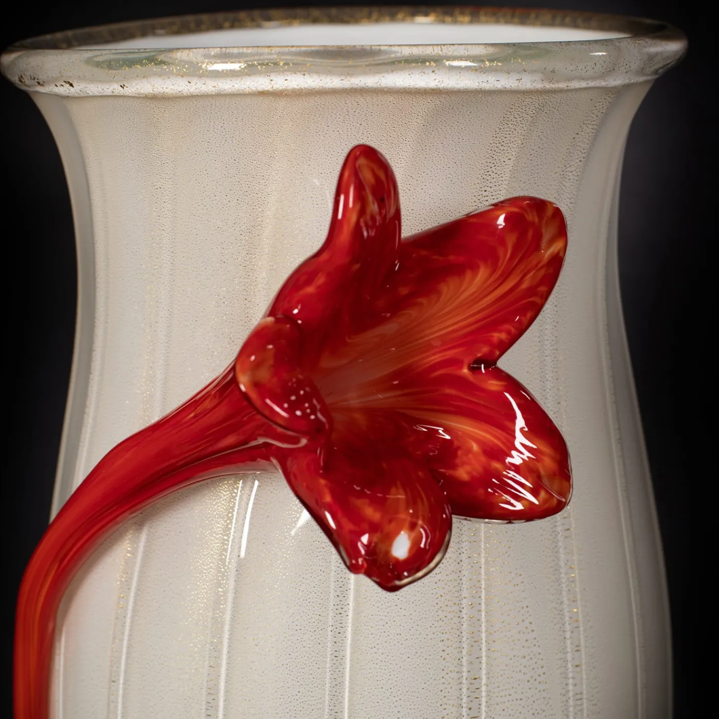 Officine di Murano 1295 Vaso policromo con fiori Stmat> Vasi Da Fiori