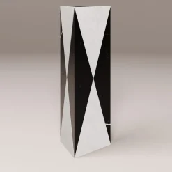 Carcino Design Vaso Polimelus Nero Marquina e Bianco Carrara> Vasi Da Fiori