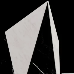 Carcino Design Vaso Polimelus Nero Marquina e Bianco Carrara><noscript><img width=