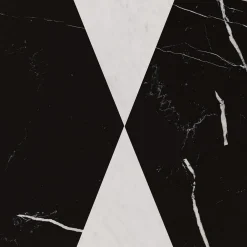 Carcino Design Vaso Polimelus Nero Marquina e Bianco Carrara><noscript><img width=