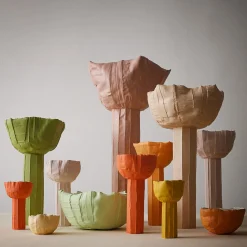 Paola Paronetto Vaso Ranuncolo Corteccia D9/Kaki> Vasi Decorativi