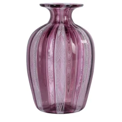 Officine di Murano 1295 Vaso Reticello Rosa> Vasi Da Fiori