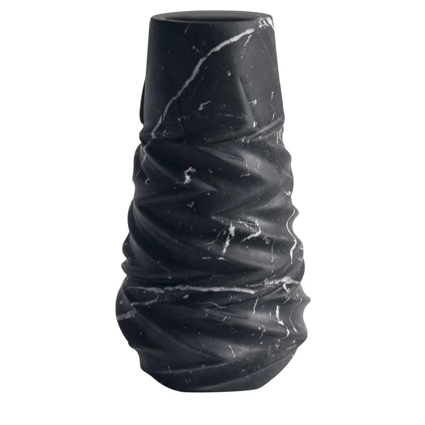 FiammettaV Home Collection vaso Rock in marmo nero di Jacopo Simonetti> Vasi Decorativi