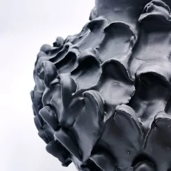 Daria Dazzan Vaso rotondo nero opaco Onda> Vasi Decorativi