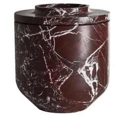 Kreoo Vaso Royal Large in Rosso Lepanto> Vasi Con Coperchio