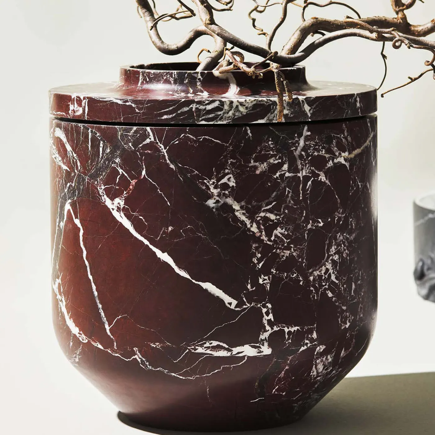 Kreoo Vaso Royal Large in Rosso Lepanto> Vasi Con Coperchio