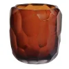 Micheluzzi Glass Vaso Rullo Ambra> Vasi Da Fiori