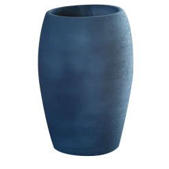 Pot à Porter Vaso Sedona in ceramica blu rigonfio> Cachepot E Portavasi