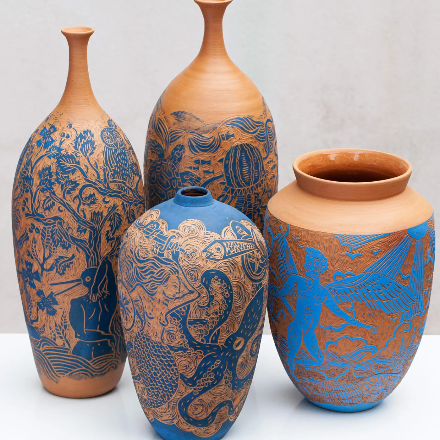 Clara Holt Vaso Sirena Ipnosi di e Chiara Zoppei> Bottiglie Decorative