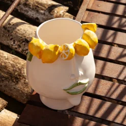 Patrizia Italiano Vaso Testa in Ceramica Multicolore Domitilla><noscript><img width=