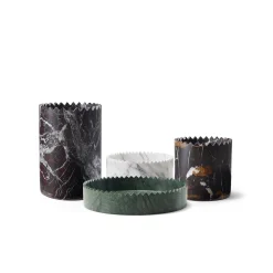 Editions Milano Vaso Triangoli Black&Gold Small di david/nicolas> Vasi Decorativi