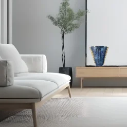 Officine di Murano 1295 Vaso V-Shaped Balloton blu navy e trasparente><noscript><img width=