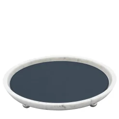 Giobagnara Vassoi medi rotondi in pelle e marmo Monza #4> Svuotatasche