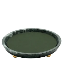 Giobagnara Vassoi piccoli rotondi in pelle e marmo Monza #2> Svuotatasche