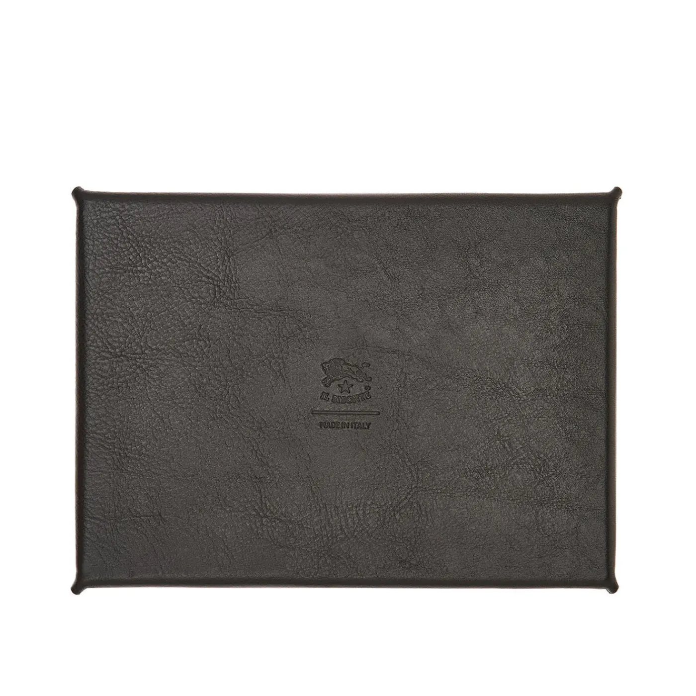 Il Bisonte Vassoio medio in pelle nera> Svuotatasche