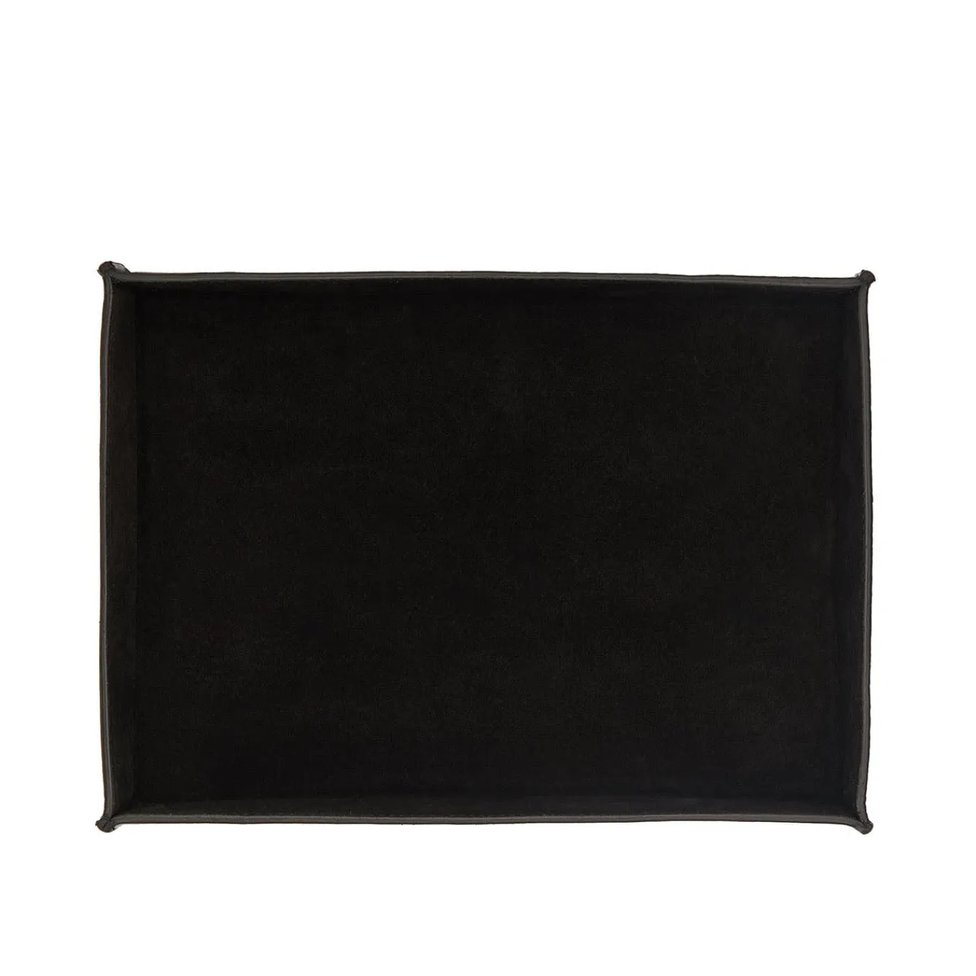Il Bisonte Vassoio medio in pelle nera> Svuotatasche