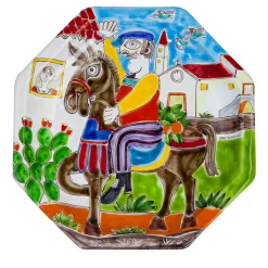 Ceramiche De Simone Vassoio ottagonale DS> Piatti Decorativi