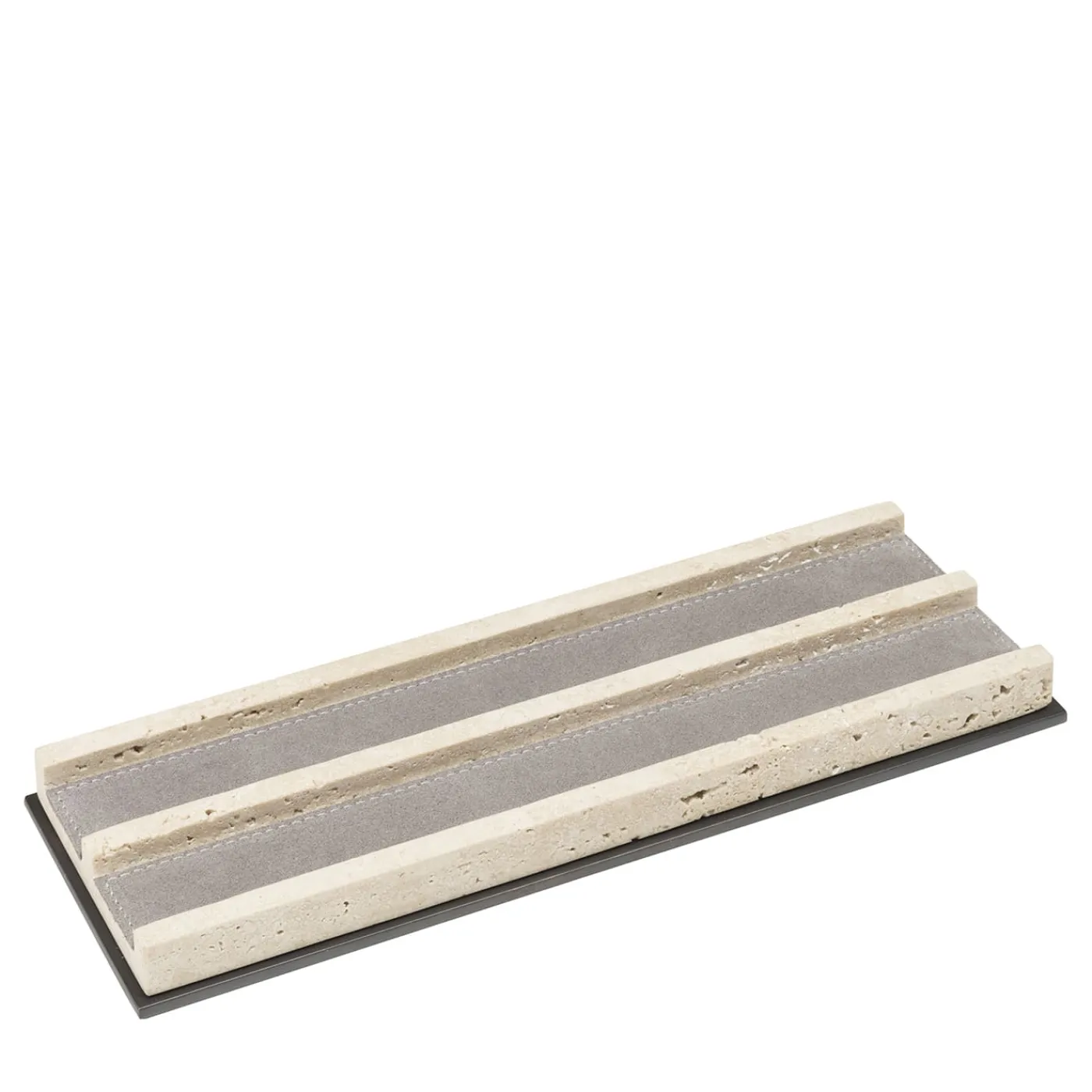 Giobagnara Vassoio portavalori in pelle e marmo di Latina> Svuotatasche