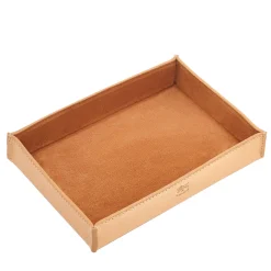 Il Bisonte Vassoio portavalori piccolo in pelle naturale> Svuotatasche