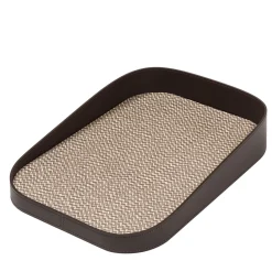 Rudi Vassoio rettangolare grande Chevron Brown per valigie> Svuotatasche