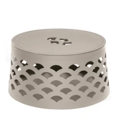 Rudi Venezia 10 Cestino rotondo beige con coperchio> Ceste