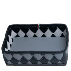 Marricreo Ventotene Videopoche rettangolare annodata in ecopelle grigio/nero> Svuotatasche