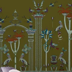 MaVoix Via Salvestrina 12 Verde Oliva Carta da parati> Carte Da Parati