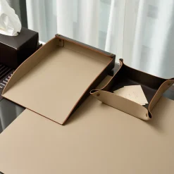 ADJ Style Vide poche in pelle Cappuccino e cioccolato #2><noscript><img width=