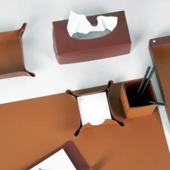 ADJ Style Vide poche in pelle Cognac e Bordeaux #1><noscript><img width=