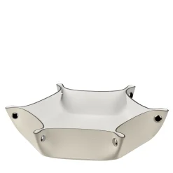 ADJ Style Vide poche in pelle panna cotta e bianca #1> Svuotatasche