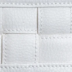 Marricreo Videopoche rettangolare annodata in ecopelle bianca Ventotene> Svuotatasche
