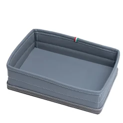 Marricreo Videopoche rettangolare Favignana in ecopelle grigia> Svuotatasche