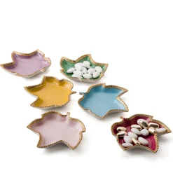 Cattin Porcellane Videpoche in cedro e foglie di vite dorate> Svuotatasche