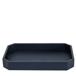 Cassigoli Vide-poche media Del Monte in legno e pelle blu Capri> Svuotatasche