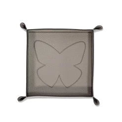 Cassigoli Vide-Poche Michelangelo Butterfly in pelle grigio luna><noscript><img width=