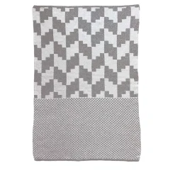 Lanificio Leo Zoom Coperta bianca e grigia di Emilio Salvatore Leo> Coperte