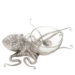 Fratelli Lisi Zuppiera Octopus in argento sterling e cristallo> Centrotavola