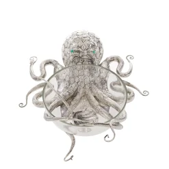 Fratelli Lisi Zuppiera Octopus in argento sterling e cristallo> Centrotavola